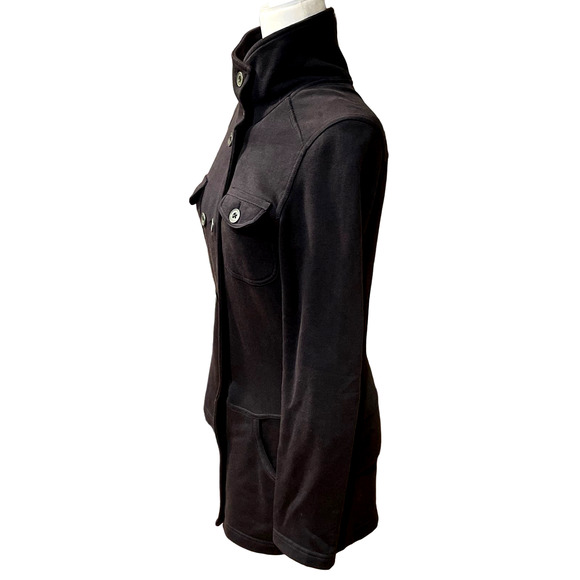 prAna Tori Double Breasted High Collar Charcoal Military Style Jacket - Picture 5 of 13